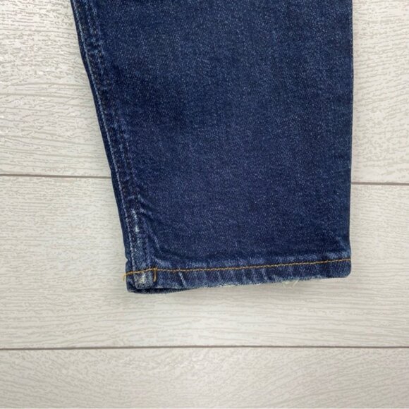 AGOLDE Nico High Rise Button Fly Dark Wash Denim Jeans Skinny Slim 28 Classic - Picture 4 of 5
